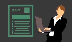 pictogramme homme ordinateur et cv