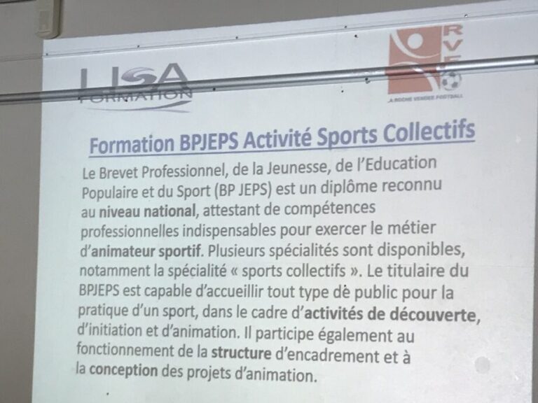 Où passer le diplôme de Bpjeps en Vendée ?