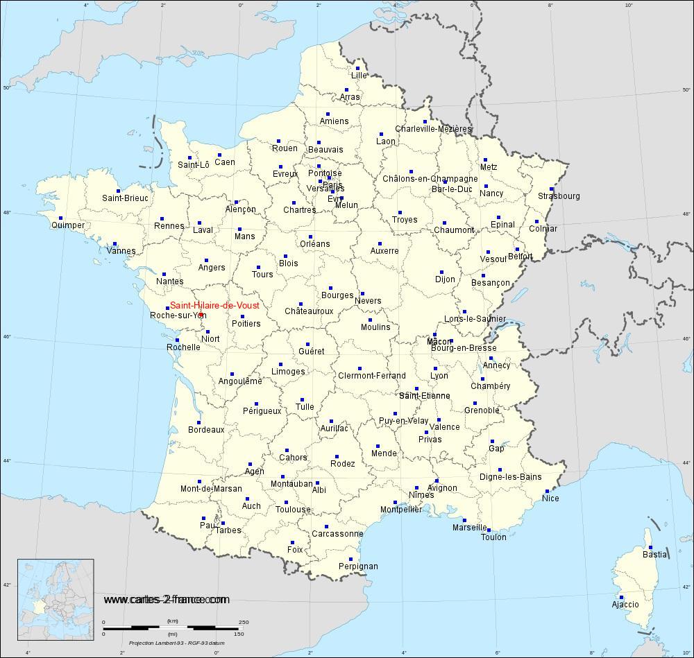 Carte administrative Saint-Hilaire-de-Voust