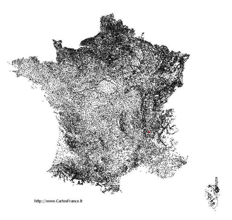 Carte détaillée de la commune de Beaurepaire dans l'Isère avec son code postal 38270