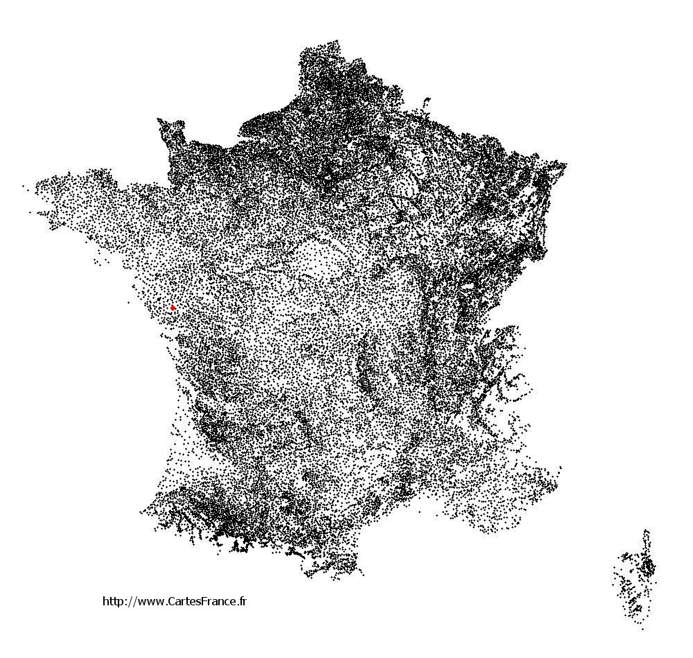 Carte détaillée de La Chaize-le-Vicomte avec le code postal 85310