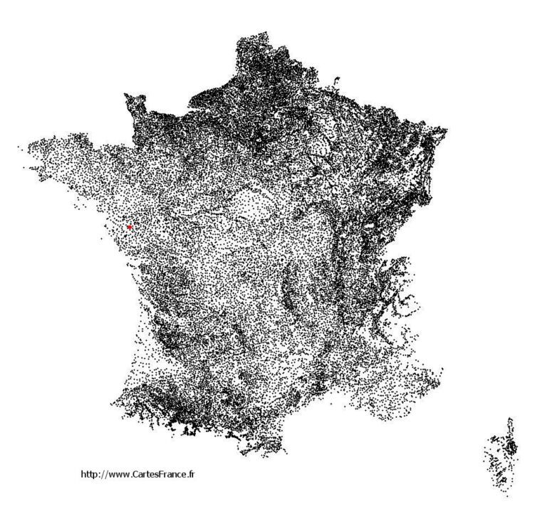 Carte géographique de Saint-Philbert-de-Bouaine avec le code postal 85660