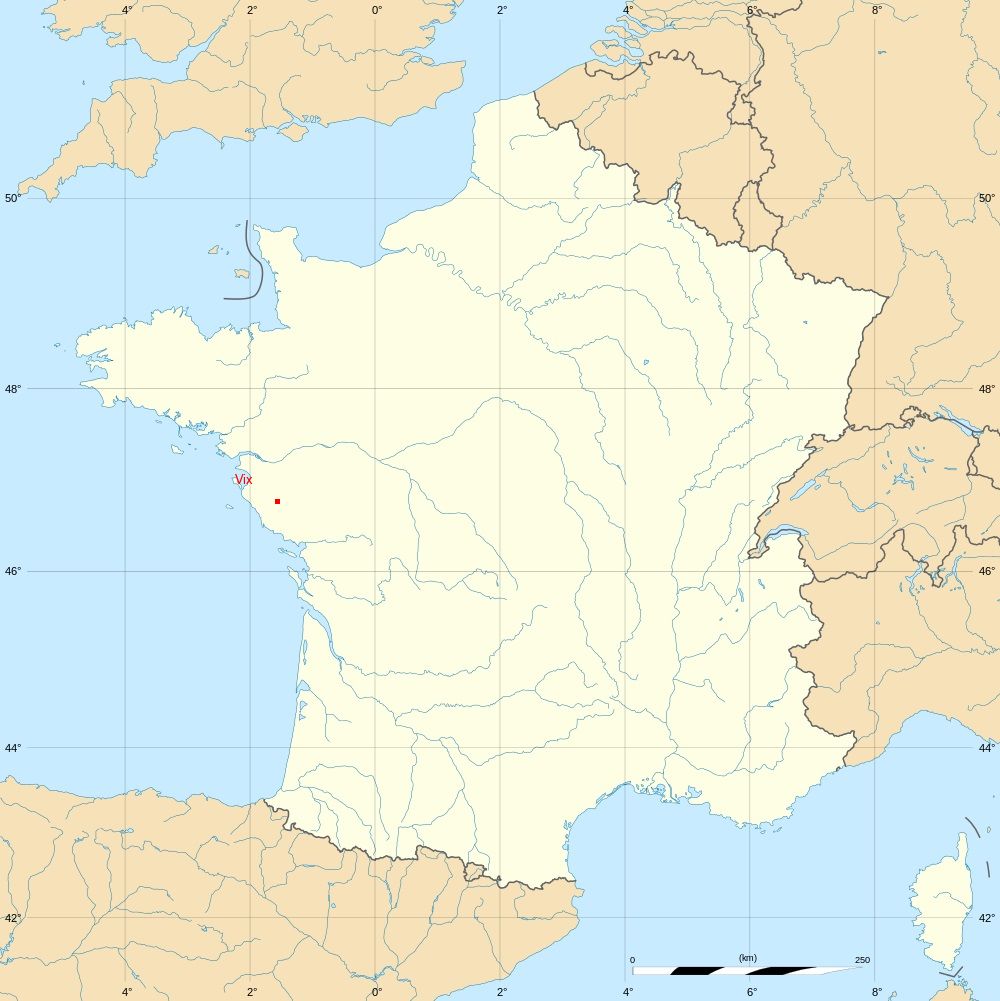 Carte géographique détaillée de Vix 85770 en Vendée
