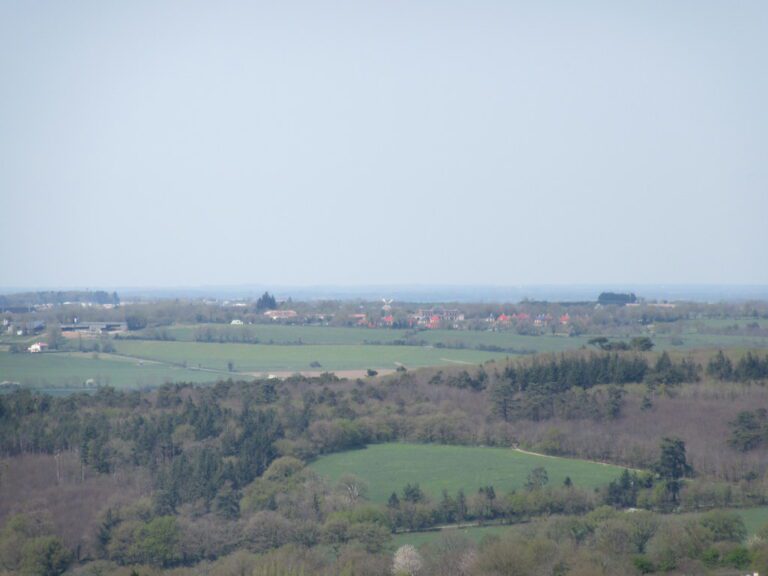 Vue panoramique de La Meilleraie-Tillay illustrant l'emplacement du village et son code postal
