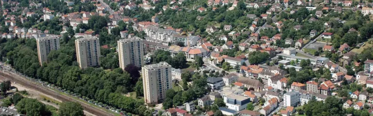 Vue panoramique de la ville de Thorigny-sur-Marne en Île-de-France