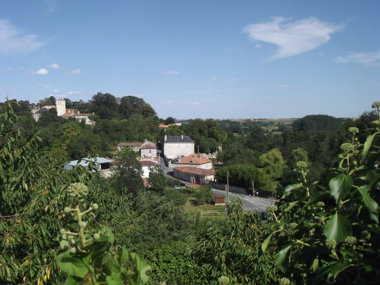 Vue aérienne du village de Mouzeuil-Saint-Martin dans le département de la Vendée