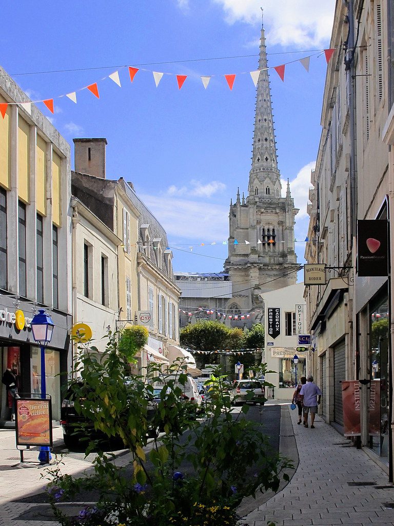 Vue panoramique du village de Triaize dans la Vendée avec ses maisons traditionnelles